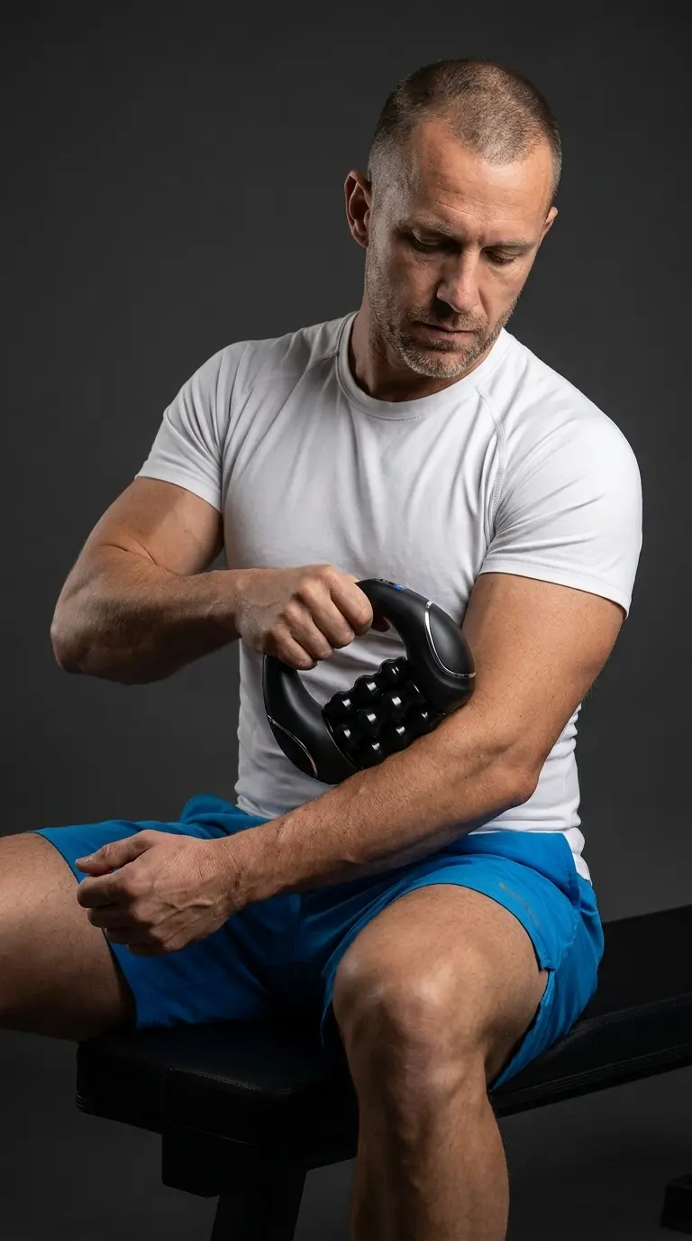 Lifestyle photo depicting speed up recovery of sore & tight muscles
